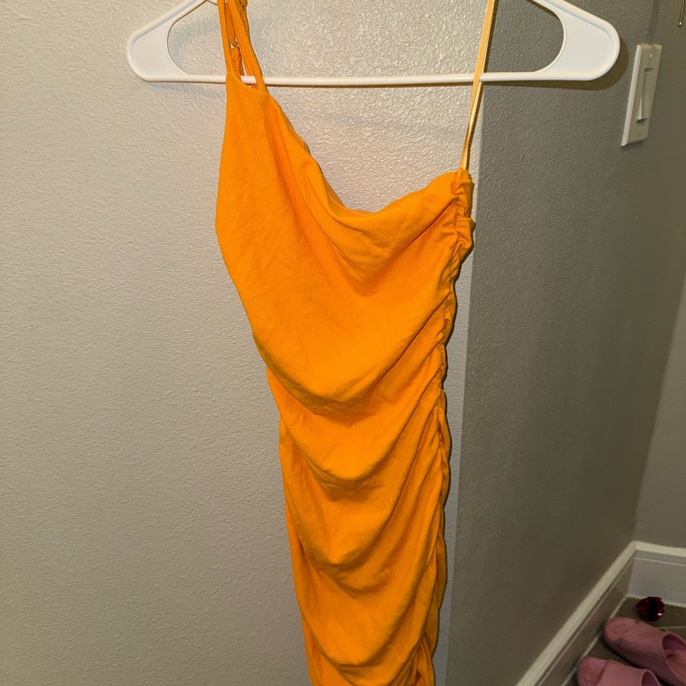 Princess Polly Orange Ruched Dress